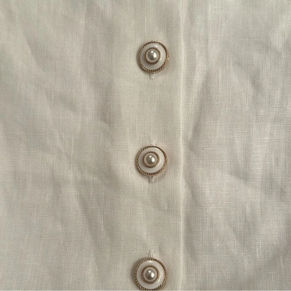NEW Reformation Roxy Linen Two Piece Skort in White Black Contrast | size 4